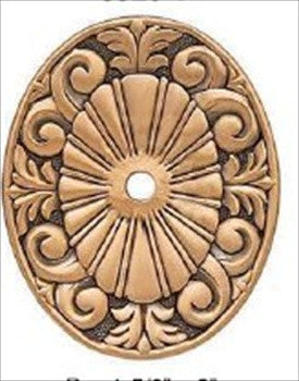 Edgar Berebi 8325/1: 2 Belleview Oval Back Plate - Museum Gold Plate