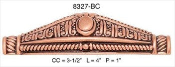 Edgar Berebi 8327bc: 3-1/2" cc Americana Bin Cabinet Pull - Burnished Copper