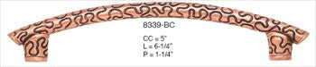 Edgar Berebi 8339bc: 5 cc Ruffles Cabinet Pull - Burnished Copper