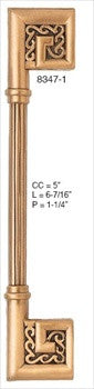 Edgar Berebi 8347/1: 5 cc Greco Cabinet Pull - Museum Gold Plate