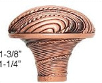Edgar Berebi 8378bc: 1-3/8 Waldorf Cabinet Knob - Burnished Copper