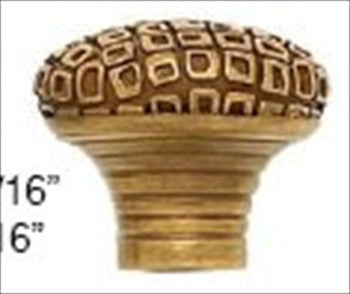 Edgar Berebi 8380fg: 1-1/16 Rio Cabinet Knob - Florentine Gold Plate
