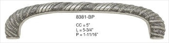 Edgar Berebi 8381bp: 5 cc Waldorf Cabinet Pull - Burnished Pewter