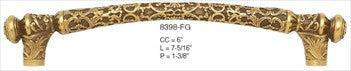 Edgar Berebi 8398fg: 6 cc Glendale Court Cabinet Pull - Florentine Gold Plate