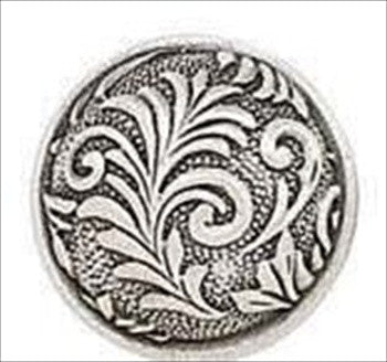 Edgar Berebi 8399/6: 7/8" Glendale Cabinet Knob - Burnished Silver Plate
