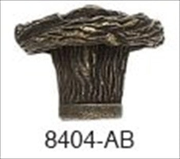 Edgar Berebi 8404ab: 1-1/8 Arts & Crafts Oak Park Cabinet Knob - Artisan Brass