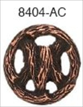 Edgar Berebi 8404ac: 1-1/8 Arts & Crafts Oak Park Cabinet Knob - Artisan Copper
