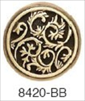 Edgar Berebi 8420bb: 1-1/16 Glendale Court Cabinet Knob - Burnished Brass