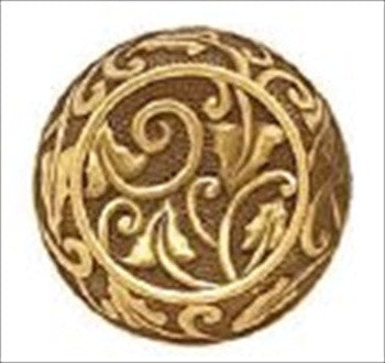Edgar Berebi 8423fg: 1-1/16 Rookwood Cabinet Knob - Florentine Gold Plate