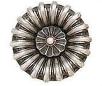 Edgar Berebi 8441/6: 15/16 Nantucket Cabinet Knob - Burnished Silver Plate