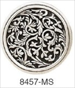 Edgar Berebi 8457ms: 1-7/16 Glendale Court Cabinet Knob - Matte Sterling Silver