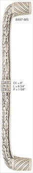Edgar Berebi 8497ms: 8 cc Nantucket Jewel Appliance Pull - Swarovski Crystal/Matte Sterling Silver