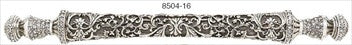 Edgar Berebi 8504/16: 6" cc Glendale Court Cabinet Pull - Swarovski Crystal/Burnished Silver Plate