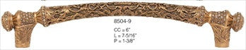 Edgar Berebi 8504/9: 6 cc Glendale Court Cabinet Pull - Swarovski Crystal/Museum Gold Plate