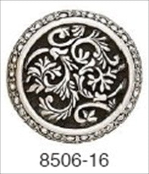 Edgar Berebi 8506/16: 1-1/8 Glendale Court Cabinet Knob - Swarovski Crystal/Burnished Silver Plate