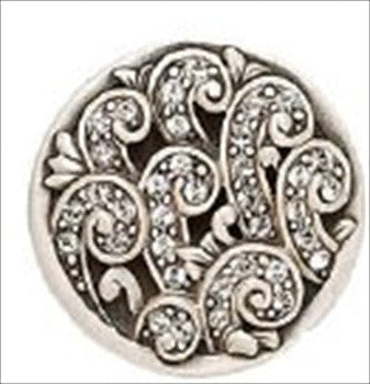 Edgar Berebi 8511ms: 1-5/16 Somerset Cabinet Knob - Swarovski Crystal/Matte Sterling Silver