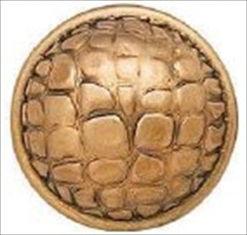 Edgar Berebi 8535/1: 1-3/8 Key Largo Alligator Cabinet Knob - Museum Gold Plate