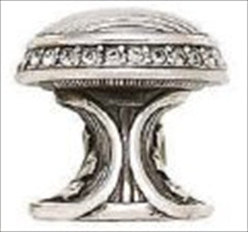 Edgar Berebi 8628/16: 1-1/8 Cambridge Cabinet Knob - Swarovski Crystal/Burnished Silver Plate