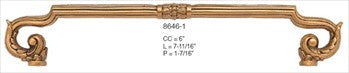 Edgar Berebi 8646/1: 6 cc Hollis Cabinet Pull - Museum Gold Plate