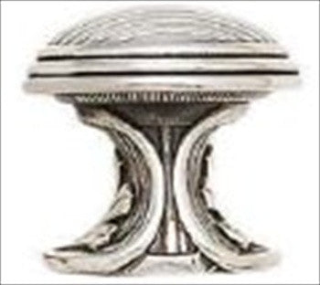 Edgar Berebi 8649/6: 1-1/8 Cambridge Cabinet Knob - Burnished Silver Plate