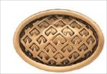 Edgar Berebi 8658/1: 1-3/8 Thames Oval Cabinet Knob - Museum Gold Plate
