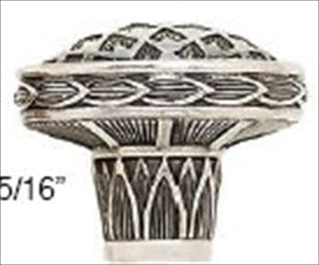 Edgar Berebi 8658/6: 1-3/8" Thames Oval Cabinet Knob - Burnished Silver Plate