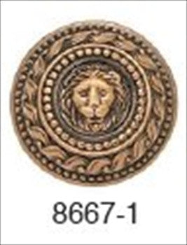Edgar Berebi 8667/1: 1 Empire Cabinet Knob - Museum Gold Plate
