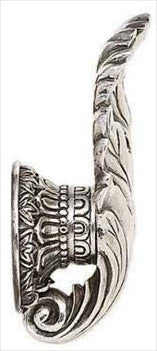 Edgar Berebi 8684/6: 1-1/4 Louis XV Cabinet Knob w/Backplate- Burnished Silver Plate