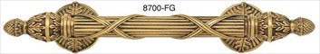 Edgar Berebi 8700fg: 3-1/2" cc Hyde Park Cabinet Pull - Florentine Gold Plate