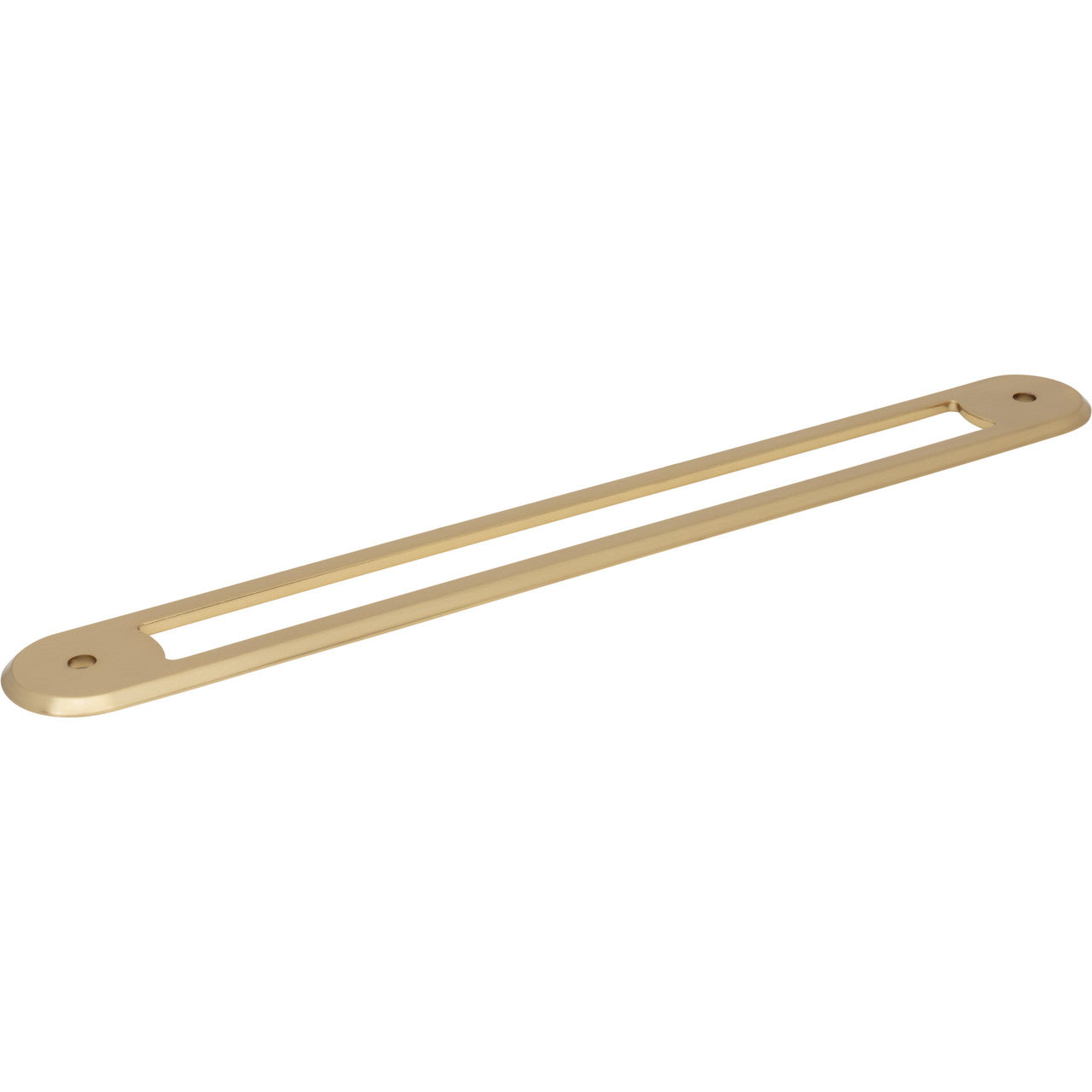 Top Knobs TK3358HB: 12" cc Brockwell Oval Backplate - Honey Bronze