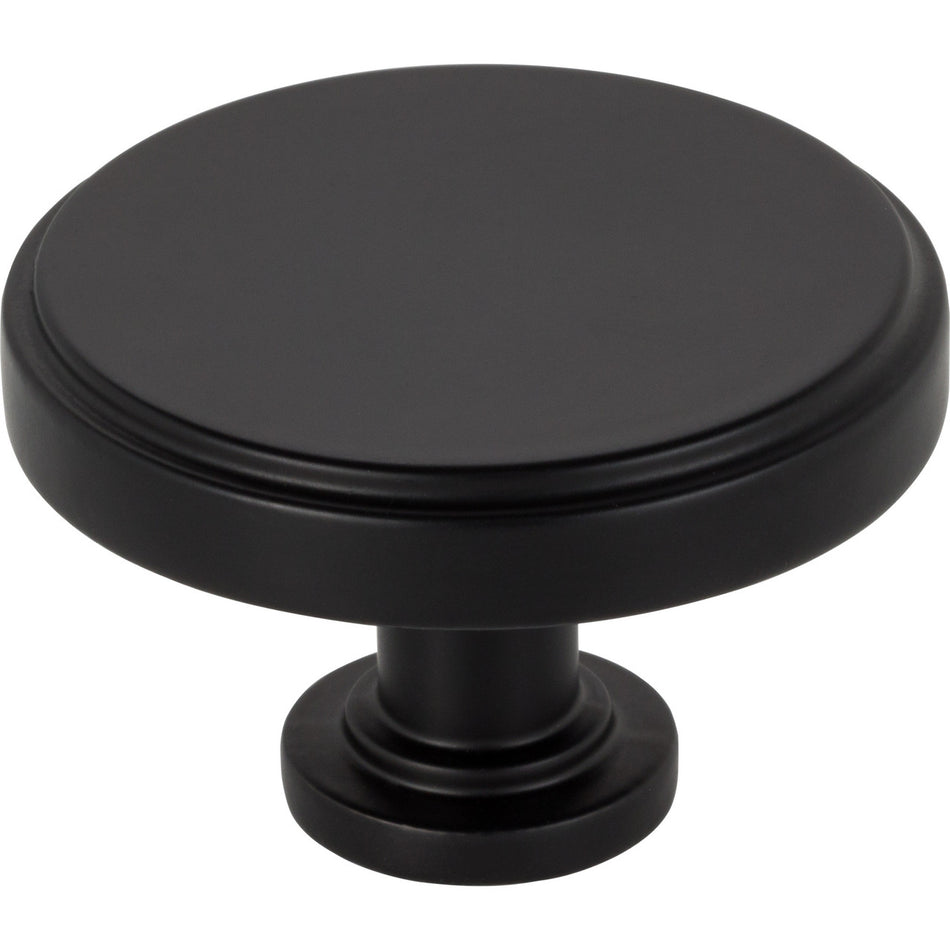 Jeffrey Alexander 171L-MB: 1-3/4" Richard Cabinet Knob - Matte Black