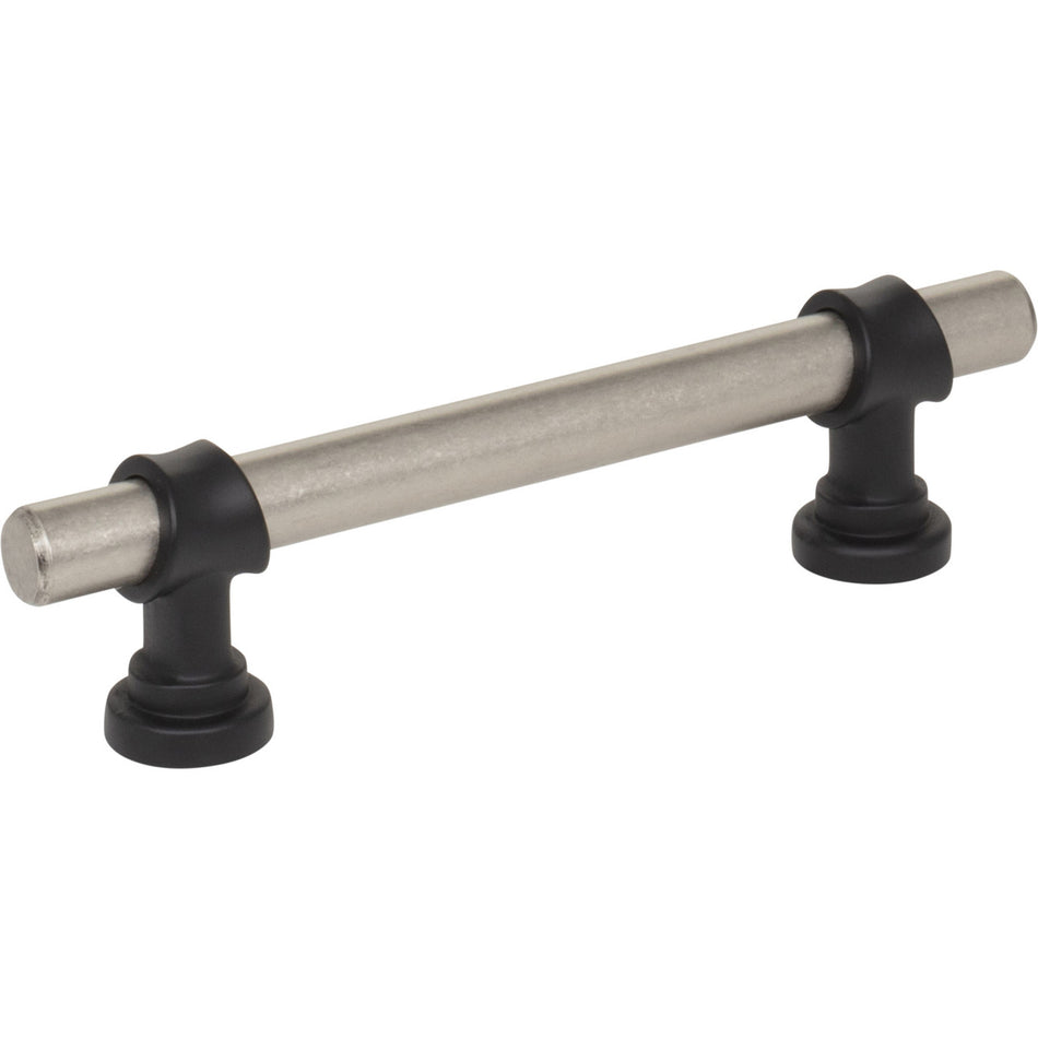 Top Knobs M2707: 3-3/4" cc Dakota Bit Cabinet Pull - Pewter Antique/Flat Black