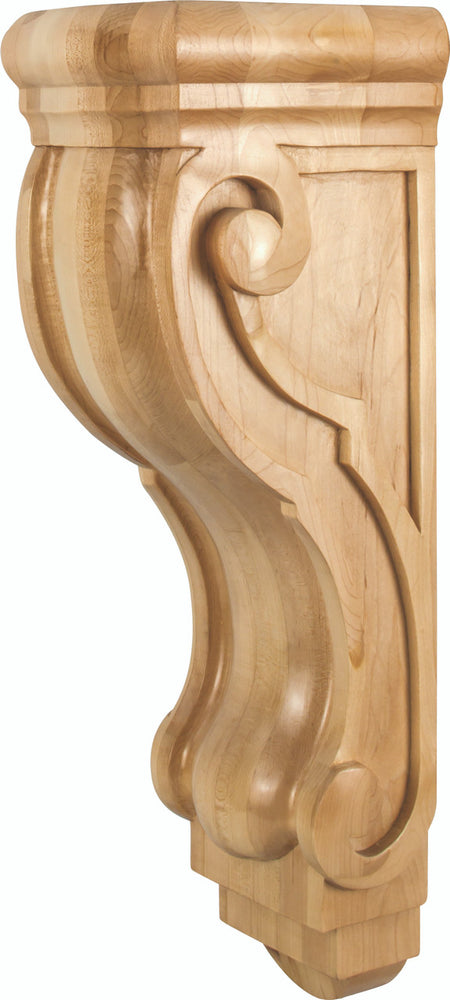 Hardware Resources CORQ-3CH: 6-3/4" x 7-5/8" x 22" Scrolled Corbel - Cherry