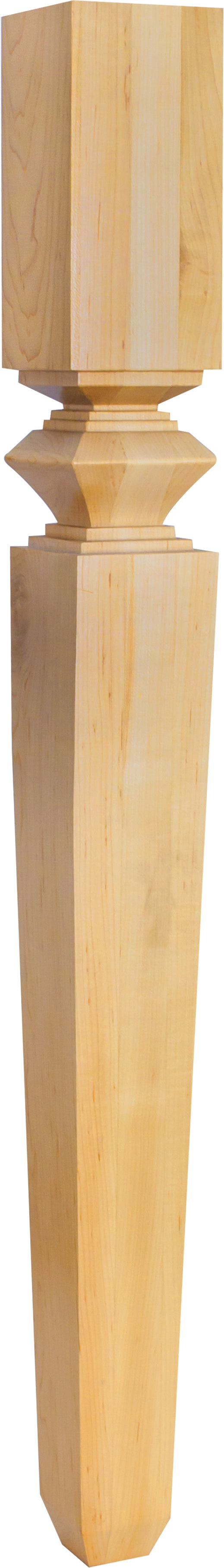 Hardware Resources P34ALD: 3-3/4" x 3-3/4" x 35-1/2" Diamond Tapered Post - Alder