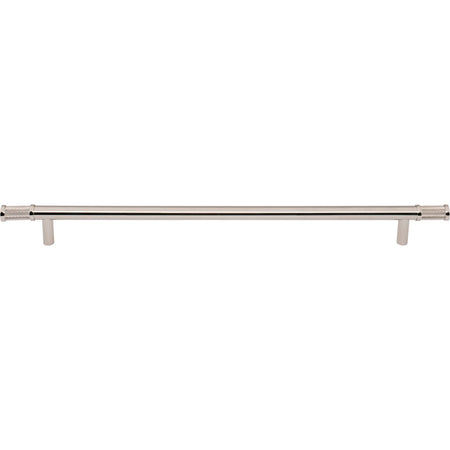 Top Knobs TK3237PN: 12" cc Burnham Bar Cabinet Pull - Polished Nickel