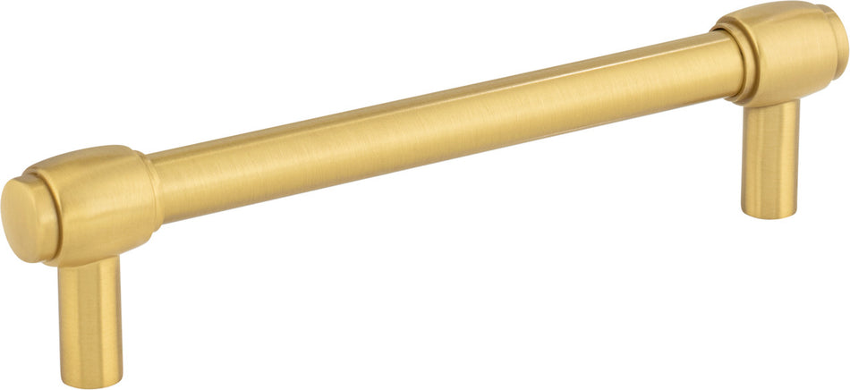 Jeffrey Alexander 885-128BG: 128mm cc Hayworth Bar Cabinet Pull - Brushed Gold