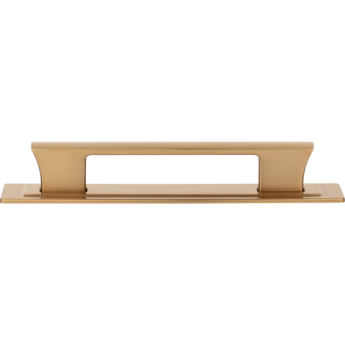 Atlas A6003-WB: 5-1/16" cc Zander Bar Cabinet Pull w/Backplate - Warm Brass