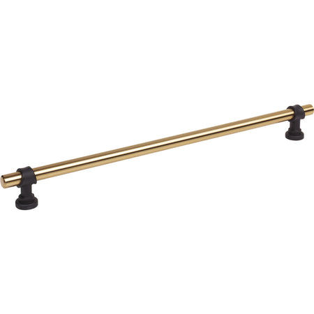Top Knobs M2765: 12" cc Dakota Bit Cabinet Pull - Honey Bronze/Flat Black