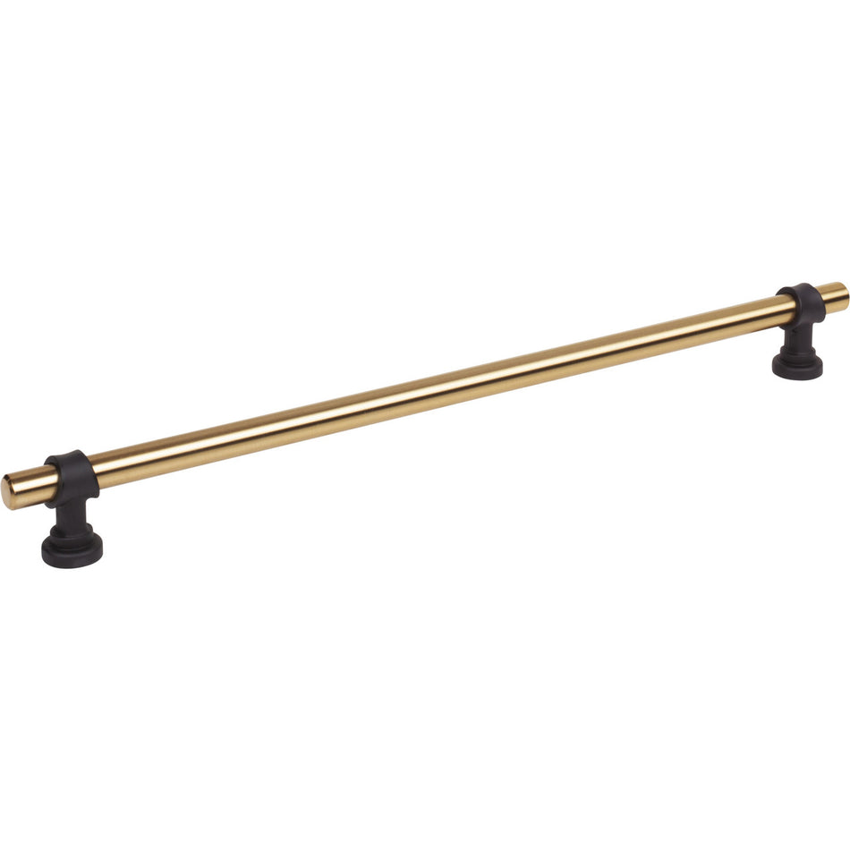 Top Knobs M2765: 12" cc Dakota Bit Cabinet Pull - Honey Bronze/Flat Black