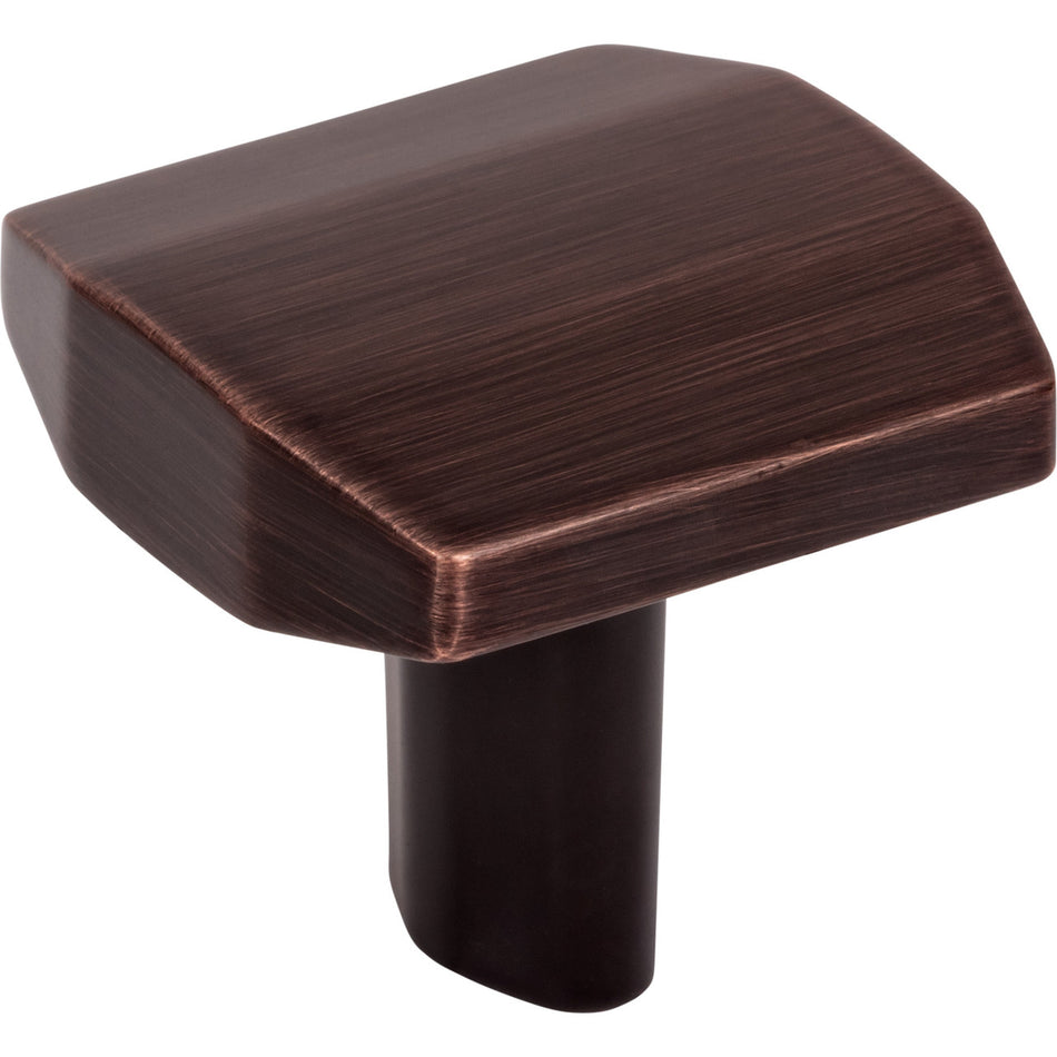 Elements 641DBAC: 1-1/4" William Square Cabinet Knob - Brushed Oil Rubbed Bronze