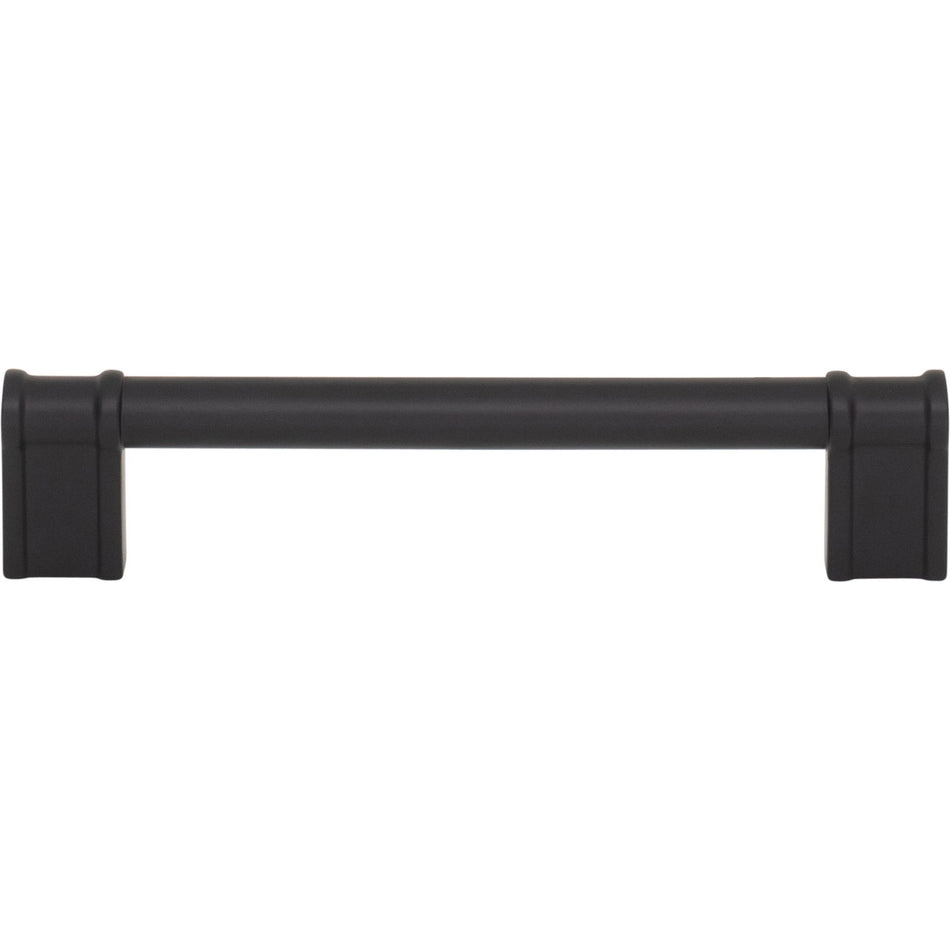Top Knobs TK3383BLK: 5-1/16" Newburn D-Handle Cabinet Pull - Flat Black