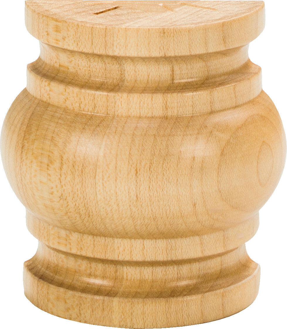 Hardware Resources SPLICE2ALD: 2-3/4" x 1-3/8" x 3" Half Round Spool Splice - Alder