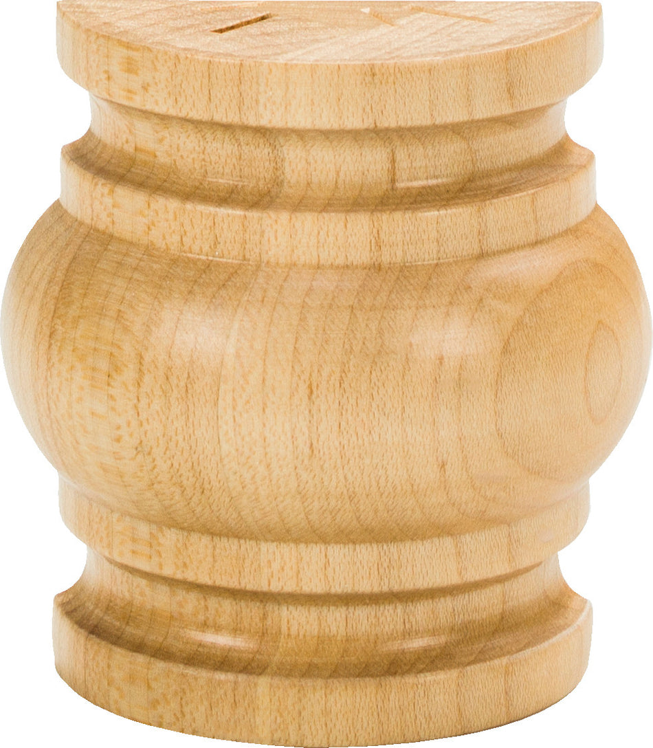 Hardware Resources SPLICE2OK: 2-3/4" x 1-3/8" x 3" Half Round Spool Splice - Oak