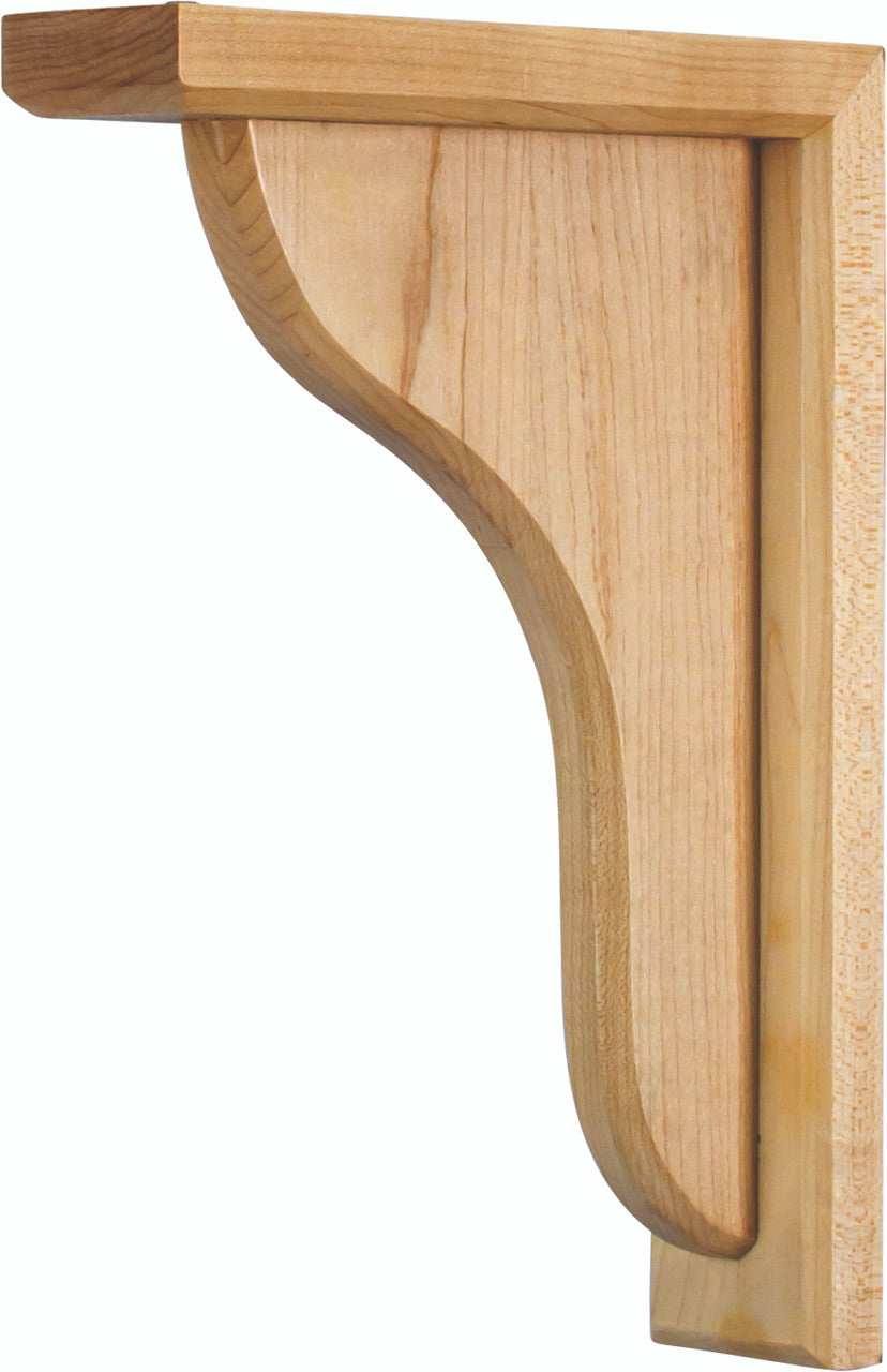 Hardware Resources CORM-WB: 2" x 7-1/2" x 10-1/2" Beveled Bar Corbel - White Birch