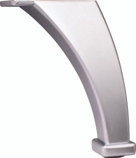 Hardware Resources 89101-DC: Adjustable Square Curved Furniture Leg - Dull Chrome