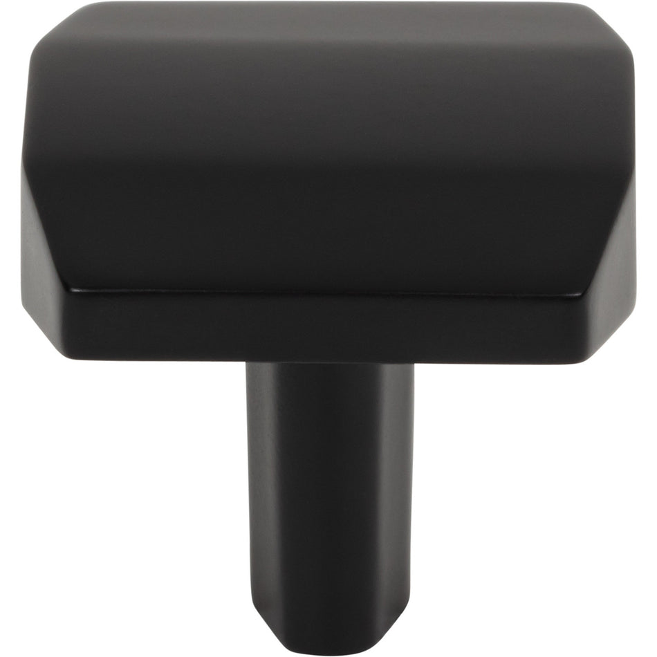 Elements 641MB: 1-1/4" William Square Cabinet Knob - Matte Black