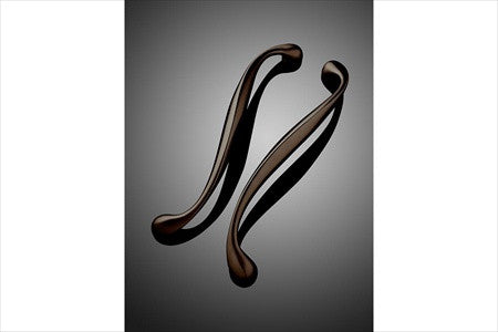 Forms+Surfaces 20" cc Allegro S-Shape Cast Door Pull (left)