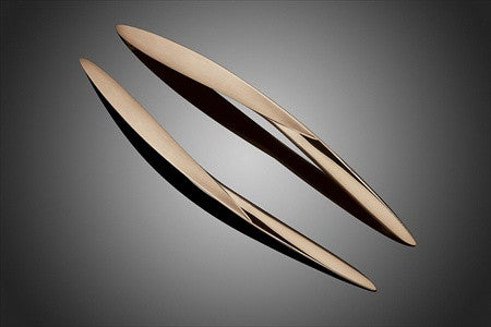 Forms+Surfaces 12" cc Meridian Bow Cast Door Pull (left)