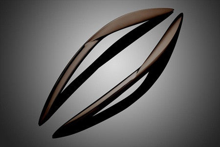 Forms+Surfaces 20" cc Meridian Curved Bow Cast Door Pull (right)
