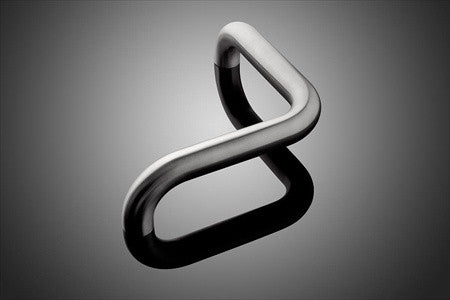 Forms+Surfaces DT1241 Series 12"cc Round Bar Boomerang Door Pull